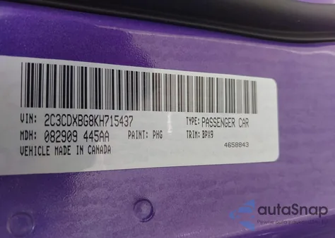 2019 Dodge Charger Sxt Rwd z USA, uszkodzony, nr VIN 2C3CDXBG8KH715437